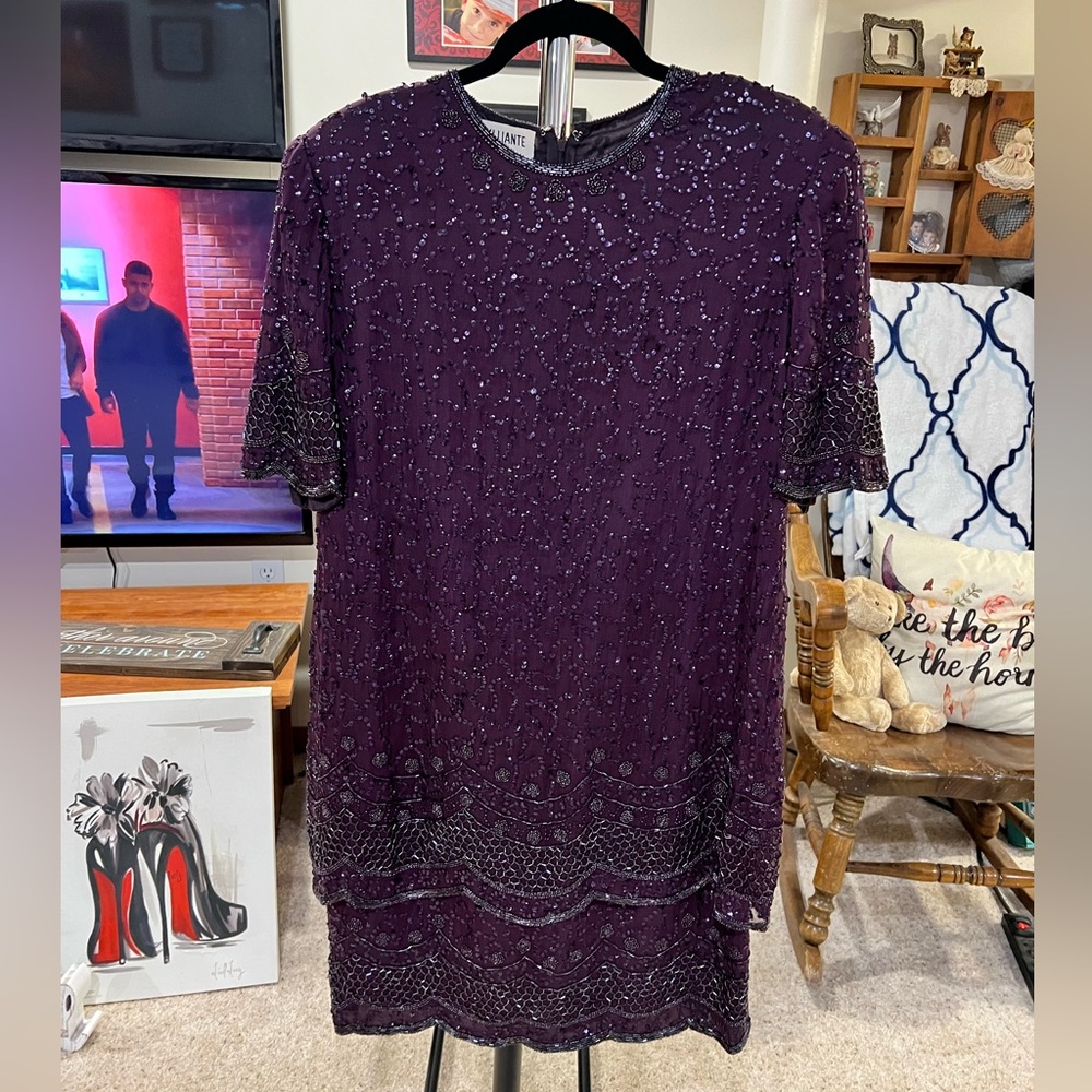 Brilliante by J.A. Vintage beaded dress